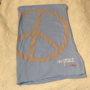 Peace love world blue scarf